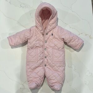 Ralph Lauren Hooded Barn Bunting One Piece, Newborn